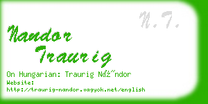 nandor traurig business card